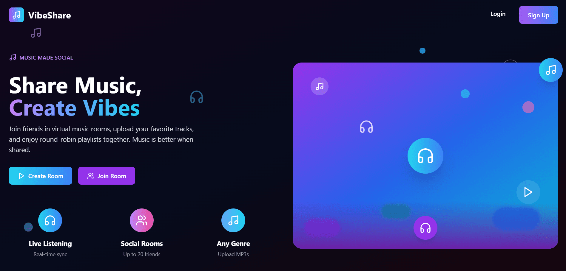 VibeShare - Music Sharing Web App